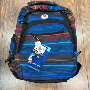 Men's Blue Striped SwissGear Backpack